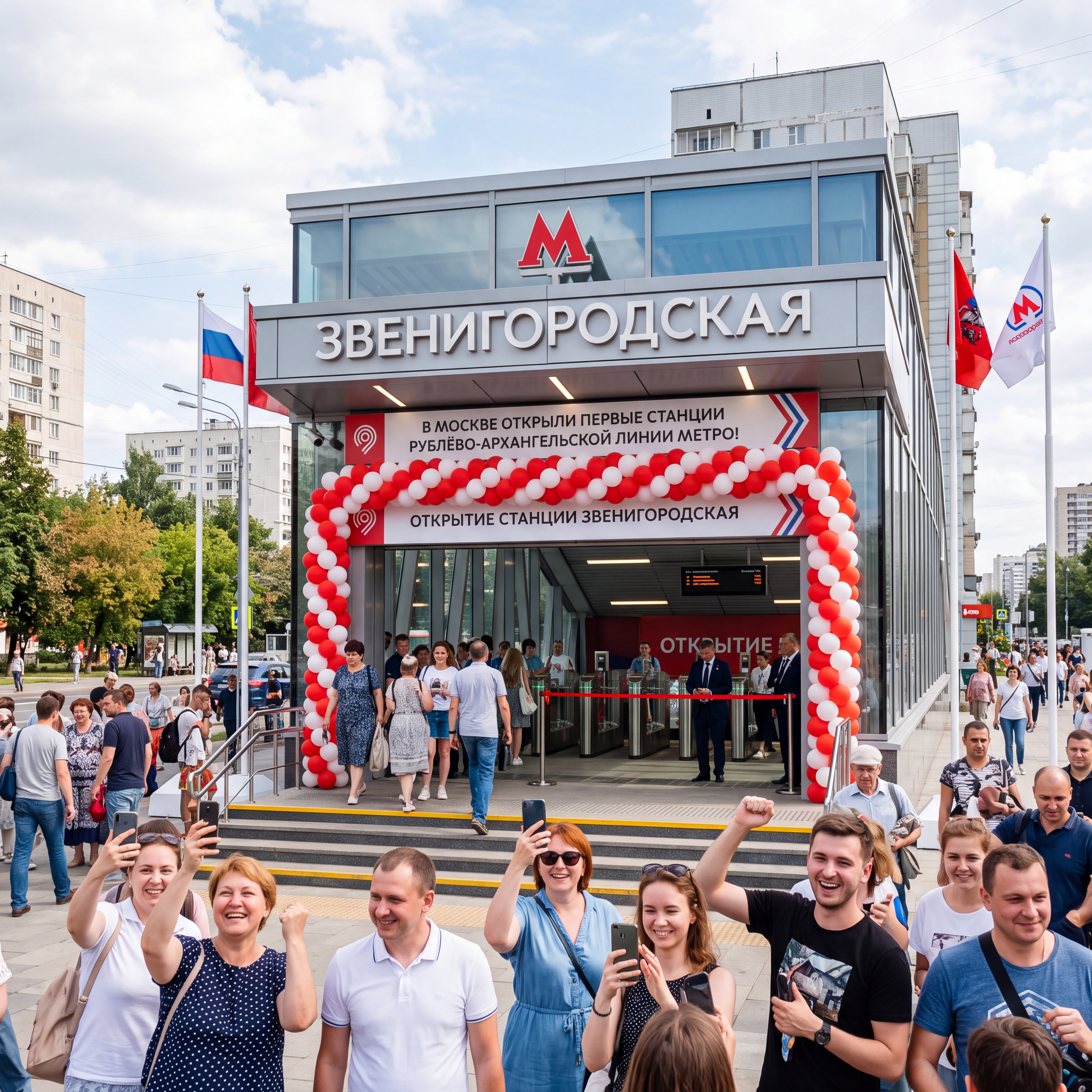 В Москве открыли первые станции Рублёво-Архангельской линии метро