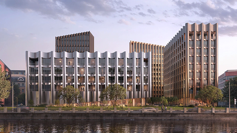 Фасады нового ЖК в Тессинском переулке Москвы