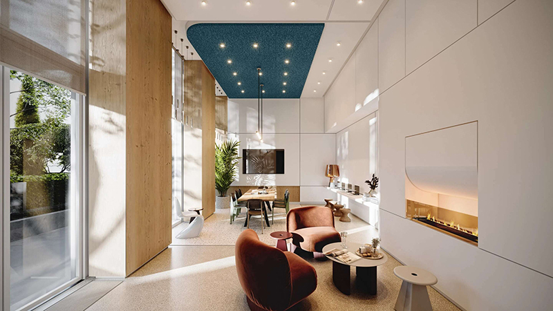 Лобби в жилом комплексе «JOIS»