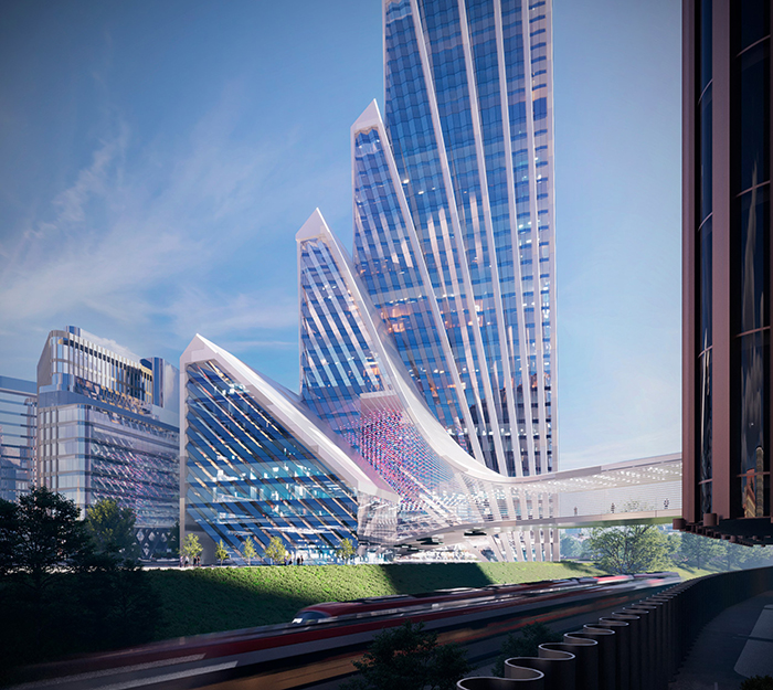 Инфраструктура небоскрёба на площади Тверской Заставы